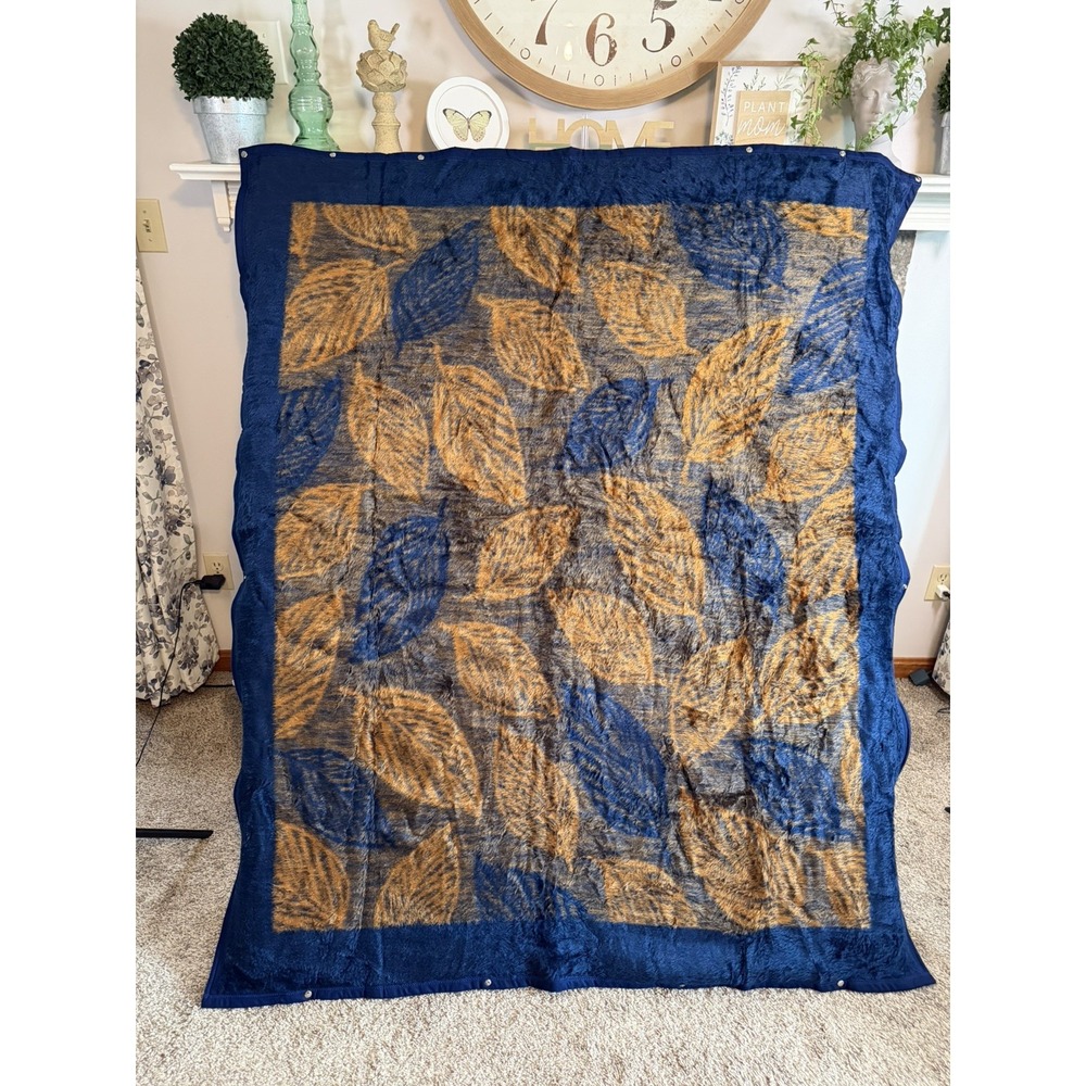 Biederlack Cuddle Wrap Blanket (SEE Description) Zip Snap Les Feuilles 55x67